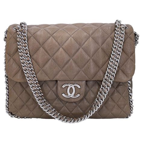 chanel chain around maxi taupe|chanel mini flap bags.